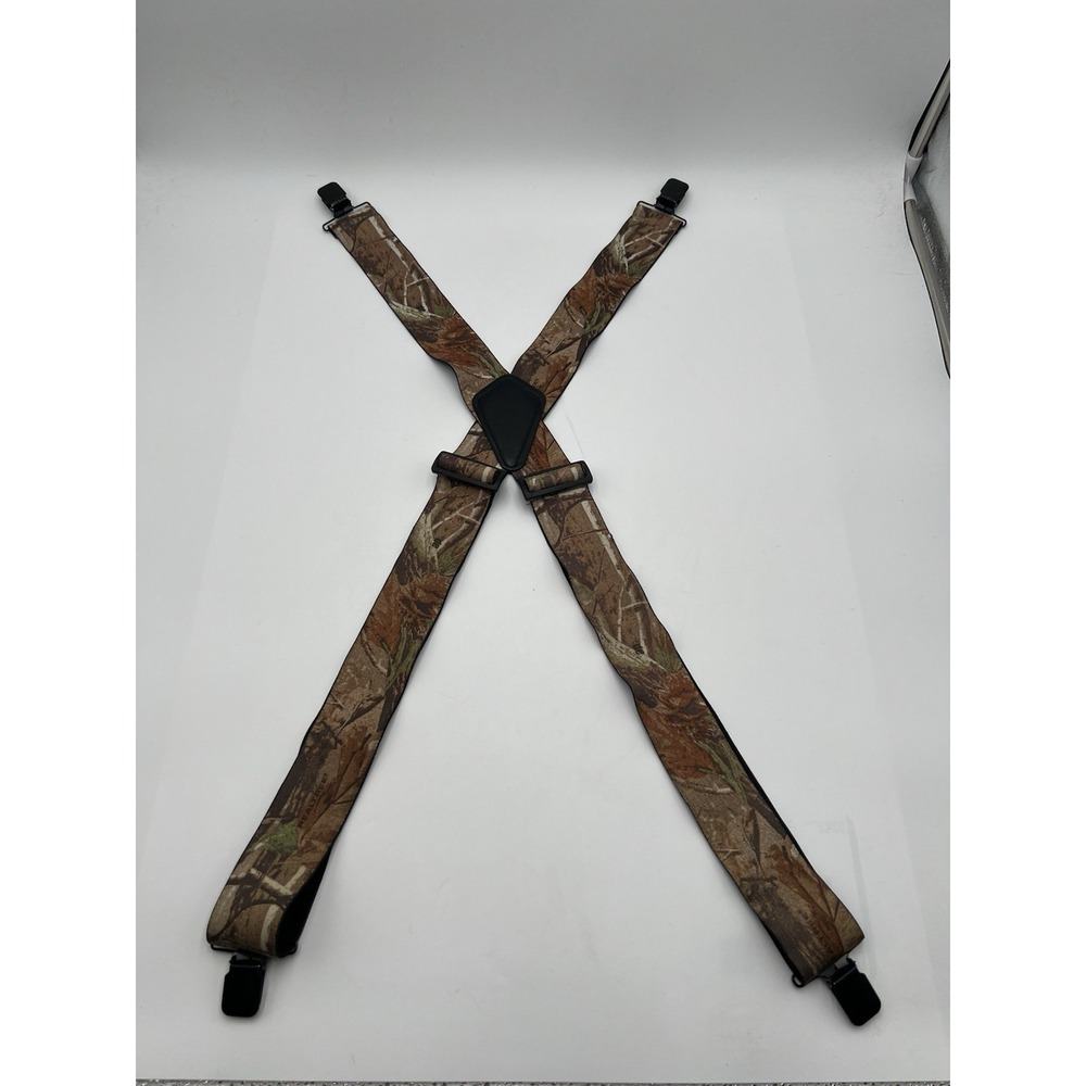 Realtree Camo Suspenders Heavy Duty Adjustable Clip On Made USA